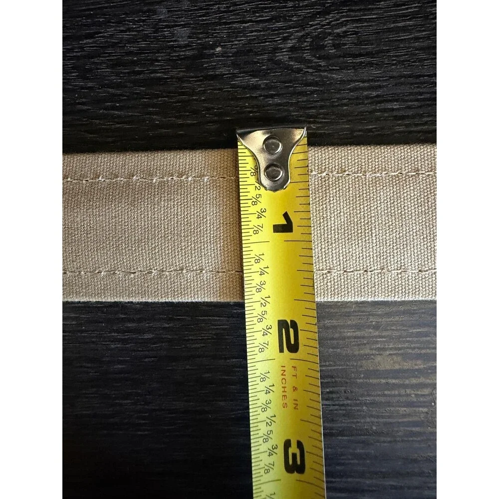 Tommy Bahama Mens Genuine Leather Canvas Belt Tan Brown Size 44
